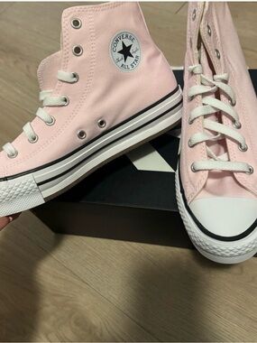 Converse High Top Sneakers - Pale Pink and White